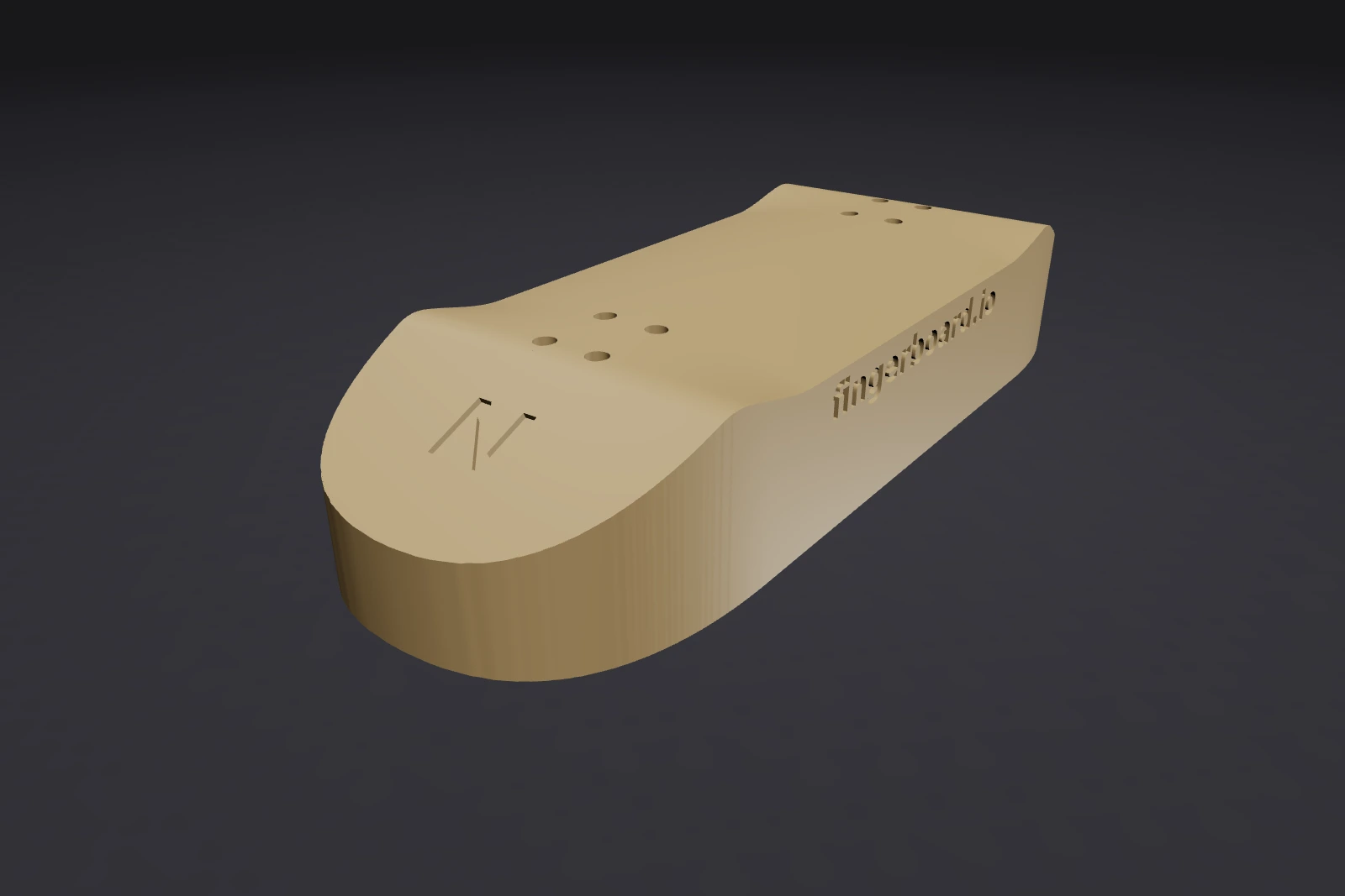 Solid shaper block carrying the deck contour